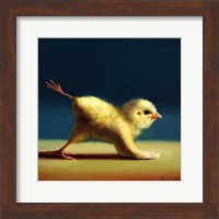 Framed 'Yoga Chick Mule Kick' border=