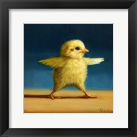 Framed Yoga Chick Warrior Two