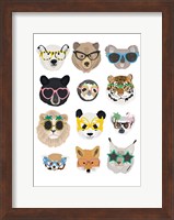 Framed Big Cats In Fancy Glasses