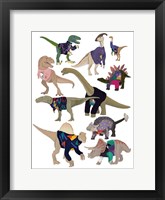 Framed Dinosaurs in 80's Jumpers