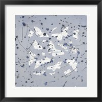 Framed 19th Century Butterfly Constellations in Blue II