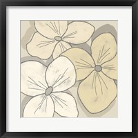 Beige Blooms IV Framed Print