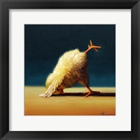 Framed Yoga Chick Downward Dog Split