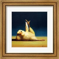 Framed 'Yoga Chick Side Leg Lift' border=