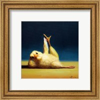 Framed 'Yoga Chick Side Leg Lift' border=