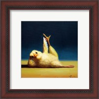 Framed 'Yoga Chick Side Leg Lift' border=