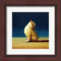 Framed 'Yoga Chick Upward Dog' border=