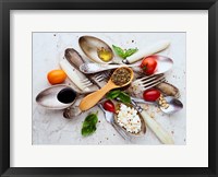 Framed Spoons & Salad