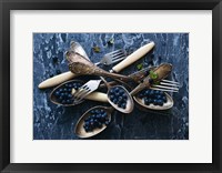 Framed Spoons & Blueberries