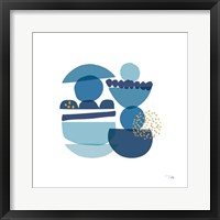 Crowded Forms blue III Framed Print