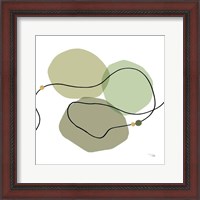 Framed 'Sinuous Trajectory green II' border=