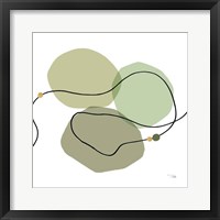Sinuous Trajectory green II Framed Print
