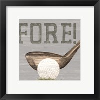 Framed 'Golf Days neutral V-Fore!' border=