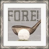 Framed 'Golf Days neutral V-Fore!' border=