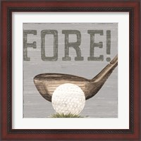 Framed 'Golf Days neutral V-Fore!' border=