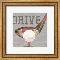 Framed 'Golf Days neutral VIII-Drive' border=