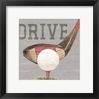 Framed 'Golf Days neutral VIII-Drive' border=