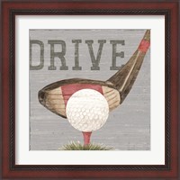 Framed 'Golf Days neutral VIII-Drive' border=