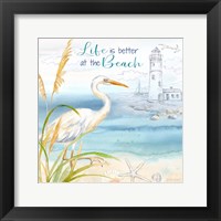 Framed 'By the Seashore VIII' border=