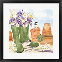 Framed 'In My Garden VII' border=