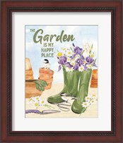 Framed 'In My Garden XVI' border=