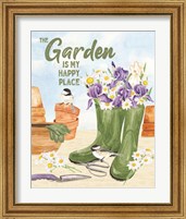 Framed 'In My Garden XVI' border=