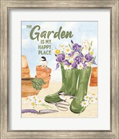 Framed 'In My Garden XVI' border=