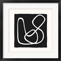 Framed 'Lines & Curves on black II' border=