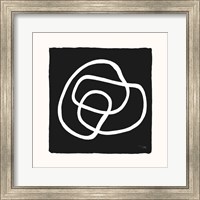 Framed 'Lines & Curves on black III' border=