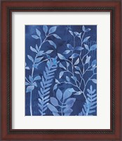 Framed 'Indigo Petals XI' border=