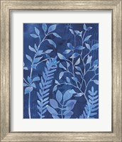 Framed 'Indigo Petals XI' border=