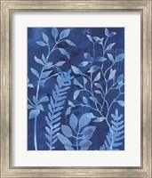 Framed 'Indigo Petals XI' border=