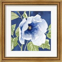 Framed 'Indigo Petals VIII' border=