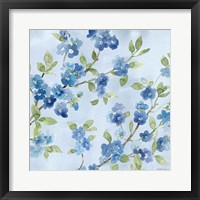 Indigo Petals VI Framed Print