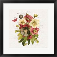 Framed 'Vintage Petals VII' border=