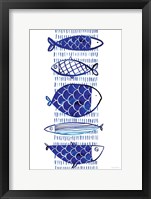 Framed Blue Fish I