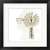 Framed 'Windmill I Neutral' border=