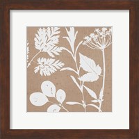 Framed 'Leaves of Inspiration IV Neutral' border=