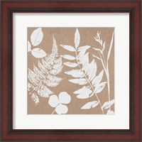 Framed 'Leaves of Inspiration III Neutral' border=