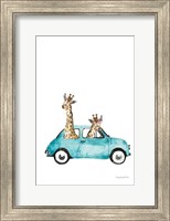 Framed Giraffe Joy Ride III No Balloons