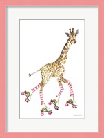 Framed Giraffe Joy Ride II No Balloons