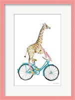 Framed Giraffe Joy Ride I No Balloons