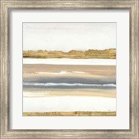 Framed 'Gold and Gray Sand IV' border=