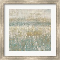 Framed 'Rain Abstract I Neutral' border=