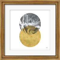 Framed 'Blossoms I Gold' border=