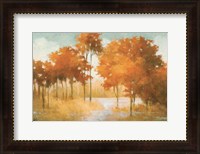 Framed Autumn Lake Orange