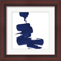 Framed 'Swash IV Indigo' border=