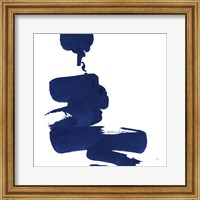 Framed 'Swash IV Indigo' border=