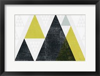 Framed Mod Triangles I Yellow Black