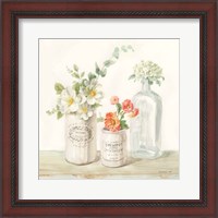 Framed 'Marmalade Flowers III' border=